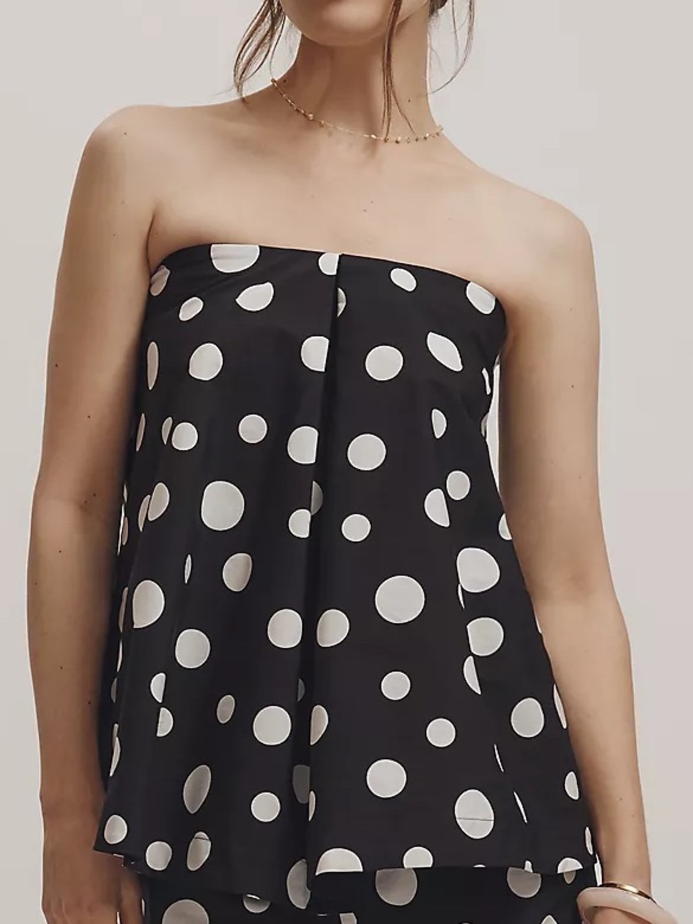 MAEVE COTTON SWING BANDEAU TOP